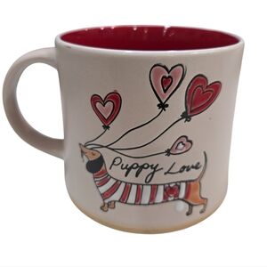 ❤️🔹️Spectrum Designz🔹️Puppy Love Dixie Dog 17oz  Mug with Heart Balloons